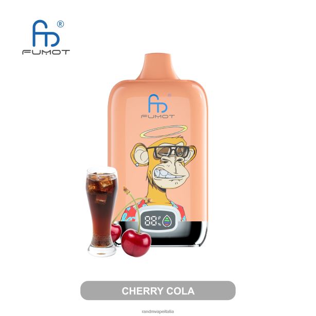 Cola alla ciliegia Fumot Original RandM Digital Box Dispositivo di vaporizzazione con batteria 12000 e display a liquido X0ZJZ16 - RandM vape roma