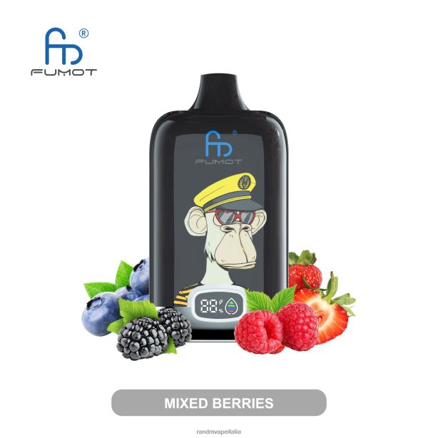 Frutti di bosco Fumot Original RandM Digital Box Dispositivo di vaporizzazione con batteria 12000 e display a liquido X0ZJZ13 - RandM tornado Italia