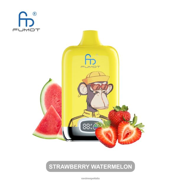anguria alla fragola Fumot Original RandM Digital Box Dispositivo di vaporizzazione con batteria 12000 e display a liquido X0ZJZ5 - RandM tornado prezzo