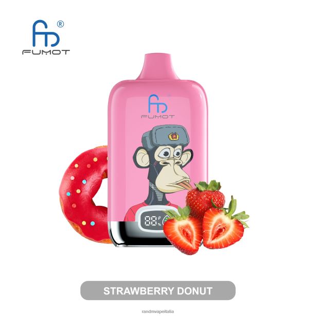 ciambella alle fragole Fumot Original RandM Digital Box Dispositivo di vaporizzazione con batteria 12000 e display a liquido X0ZJZ14 - RandM vape Italia