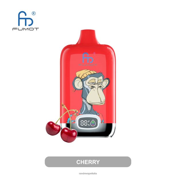 ciliegia Fumot Original RandM Digital Box Dispositivo di vaporizzazione con batteria 12000 e display a liquido X0ZJZ8 - RandM tornado gusti