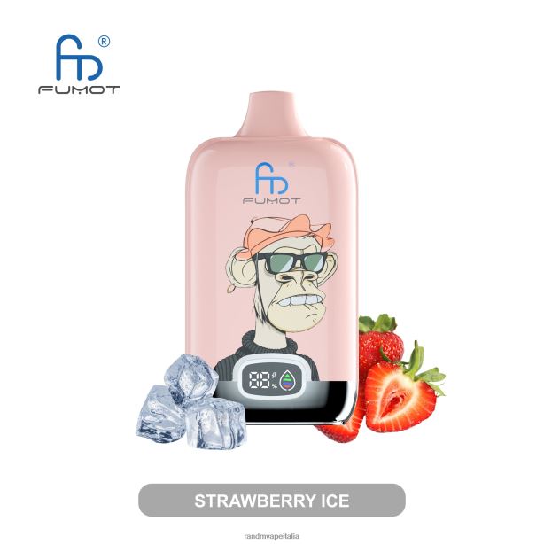 ghiaccio alla fragola Fumot Original RandM Digital Box Dispositivo di vaporizzazione con batteria 12000 e display a liquido X0ZJZ9 - RandM tornado shop