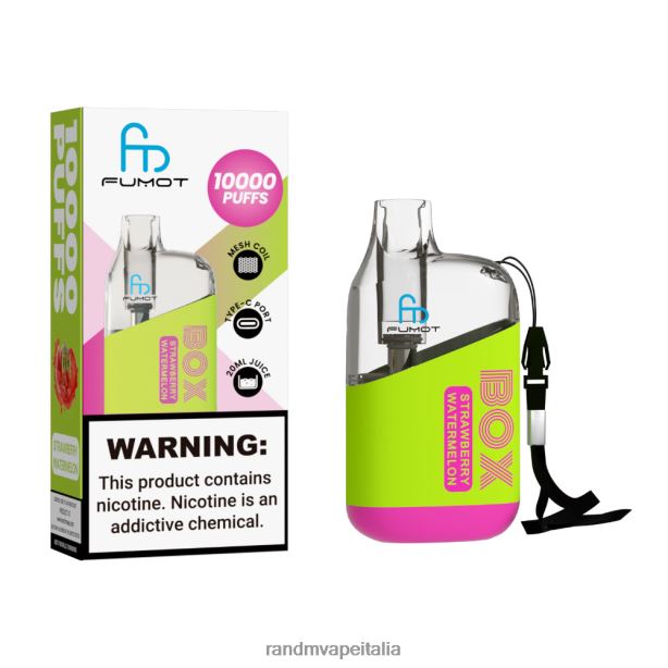 anguria alla fragola Fumot Original RandM Tornado Box Dispositivo di vaporizzazione per il controllo del flusso d\'aria 10000 1pz X0ZJZ93 - RandM tornado Italia