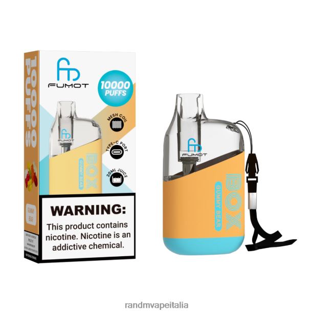 ciambella alle fragole Fumot Original RandM Tornado Box Dispositivo di vaporizzazione per il controllo del flusso d\'aria 10000 1pz X0ZJZ94 - RandM vape Italia