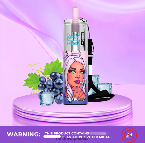 anguria alla fragola RandM Tornado Dispositivo di vaporizzazione per il controllo del flusso d\'aria da 10000 plus 1 pz X0ZJZ79 - RandM tornado shop