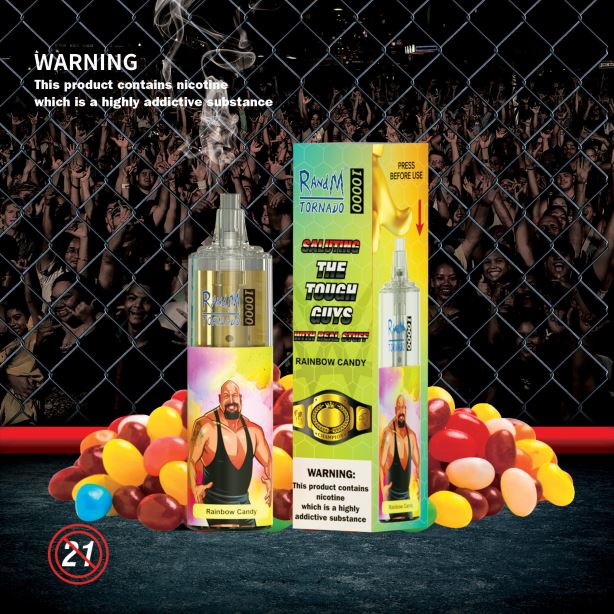 caramelle arcobaleno RandM Tornado Dispositivo di vaporizzazione per il controllo del flusso d'aria 10000 1pz X0ZJZ116 - RandM vape roma