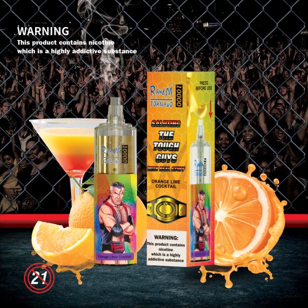 cocktail di lime e arancia RandM Tornado Dispositivo di vaporizzazione per il controllo del flusso d'aria 10000 1pz X0ZJZ122 - RandM shop vape