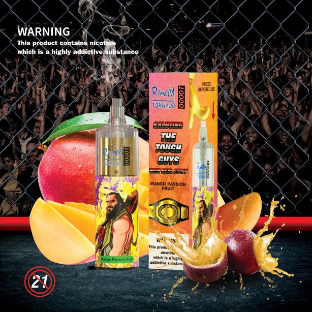 frutto della passione mango RandM Tornado Dispositivo di vaporizzazione per il controllo del flusso d'aria 10000 1pz X0ZJZ117 - RandM vape Milano