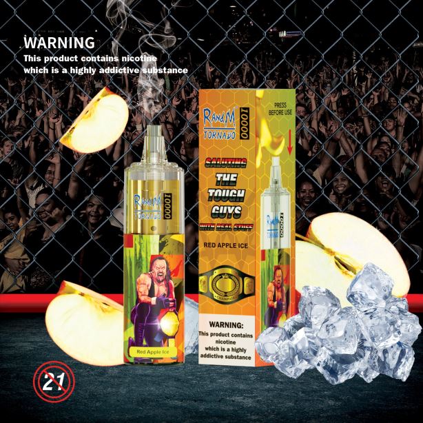 ghiaccio alla mela rossa RandM Tornado Dispositivo di vaporizzazione per il controllo del flusso d'aria 10000 1pz X0ZJZ121 - Fumot RandM vape