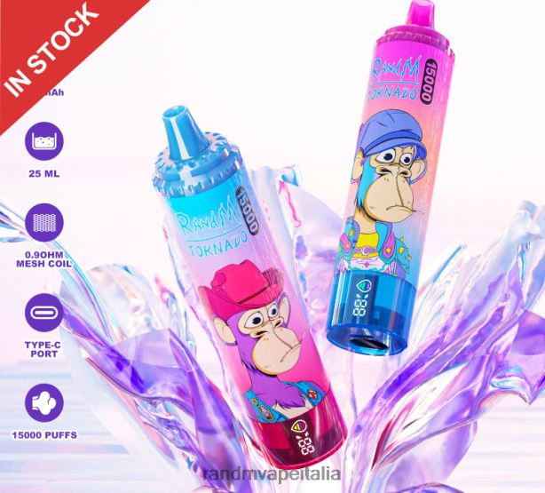 ghiaccio alla fragola Fumot RandM Tornado Dispositivo di svapo 15000 con batteria e display ejuice versione 1 X0ZJZ25 - RandM tornado prezzo