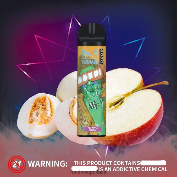 ghiaccio al melone RandM Tornado Dispositivo di controllo del flusso d\'aria 8000 1pz X0ZJZ244 - RandM vape Italia