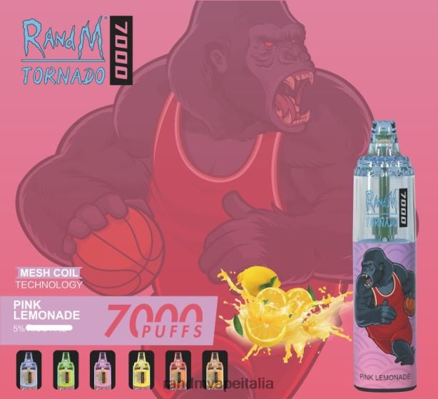 limonata rosa RandM Tornado Dispositivo di vaporizzazione per il controllo del flusso d\'aria 7000 1pz X0ZJZ174 - RandM vape Italia