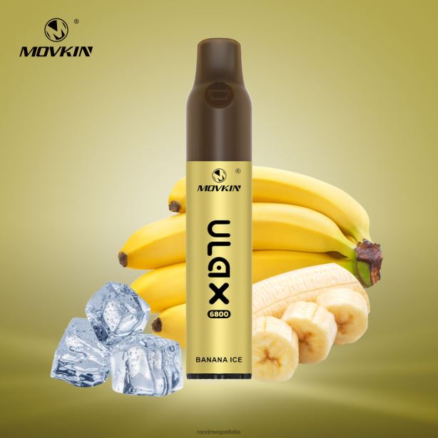 ghiaccio alla banana RandM Movkin Ulax Dispositivo Vape Pod monouso ricaricabile 6800 (bobina in ceramica). X0ZJZ61 - Fumot RandM vape