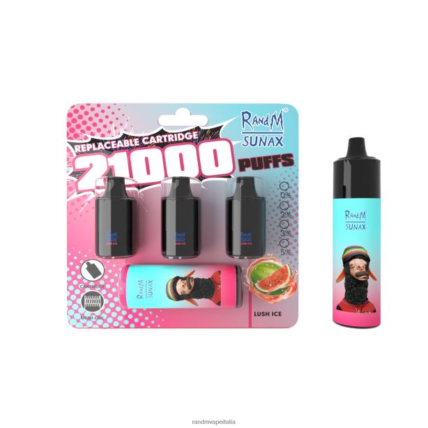 ghiaccio rigoglioso RandM Sunax Dispositivo di vaporizzazione sostituibile con pod di controllo del flusso d'aria 21000 1 pz X0ZJZ266 - RandM vape roma