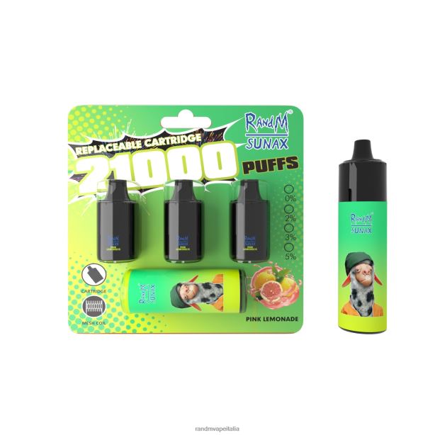 limonata rosa RandM Sunax Dispositivo di vaporizzazione sostituibile con pod di controllo del flusso d'aria 21000 1 pz X0ZJZ269 - RandM tornado shop