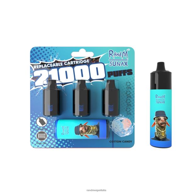 zucchero filato RandM Sunax Dispositivo di vaporizzazione sostituibile con pod di controllo del flusso d'aria 21000 1 pz X0ZJZ273 - RandM tornado Italia