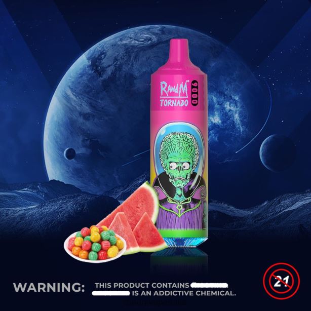 Gomma da masticare all'anguria RandM Tornado Dispositivo pod vape 9000 1pz versione 1 X0ZJZ130 - RandM shop discount