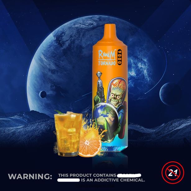 aranciata RandM Tornado Dispositivo pod vape 9000 1pz versione 1 X0ZJZ129 - RandM tornado shop