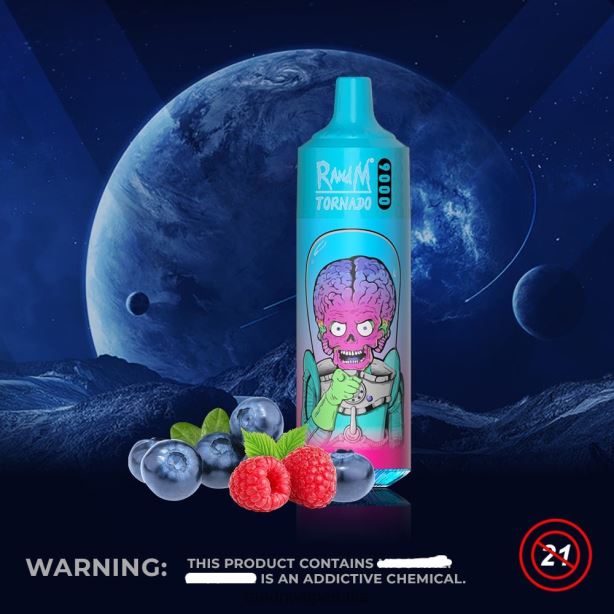 lampone mirtillo RandM Tornado Dispositivo pod vape 9000 1pz versione 1 X0ZJZ126 - RandM vape roma
