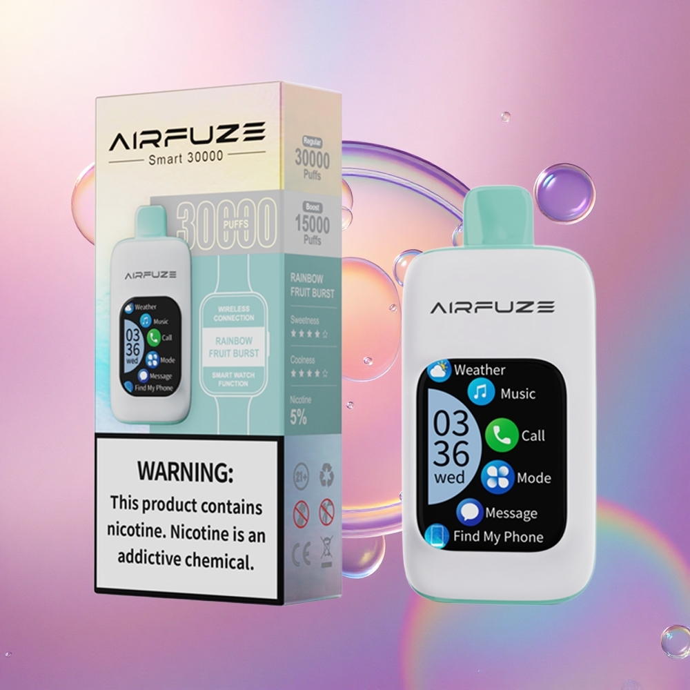 AirFuze Smart 30000 Puffs Scoppio di Frutta Arcobaleno con Schermo TFT 2.01 e Nicotina 5%