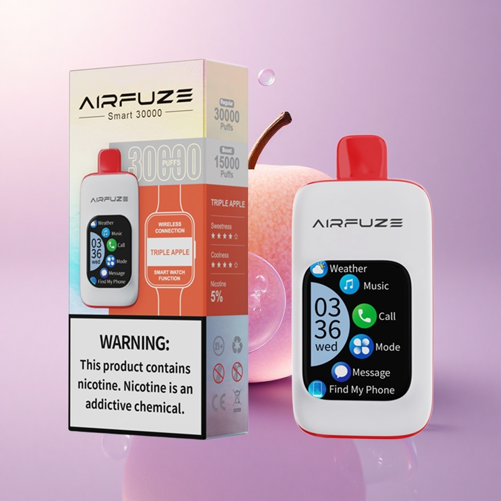 AirFuze Smart 30000 Puffs Tripla Mela Display TFT 2.01 Nicotina 5% Batteria 900mAh