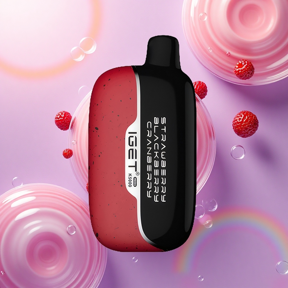 IGET Moon K5000 Puffs Fragola Mora Mirtillo Rosso 5000 Puff PC 1.35 Ohm