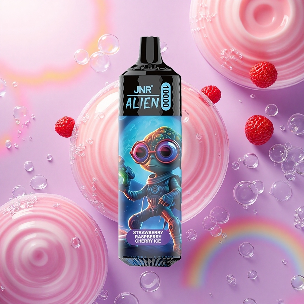 JNR Alien 10000 Fragola Lampone Ciliegia Ghiaccio con 850mAh e LED RGB