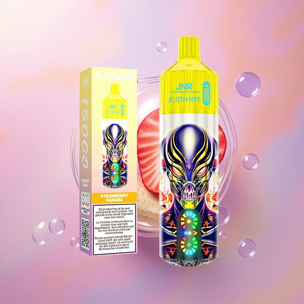 JNR Alien Max 18000 Fragola Banana LED Intelligente 850mAh