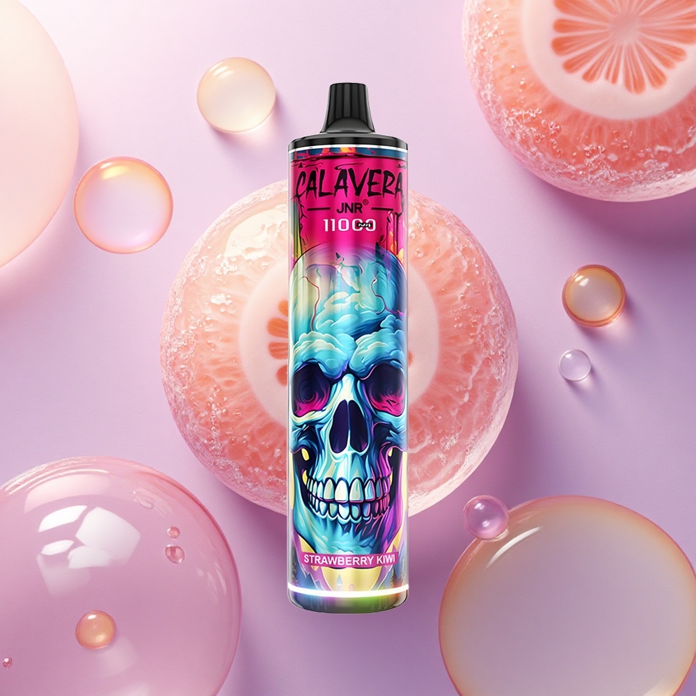 JNR Calavera 11000 Fragola Kiwi Tipo-C 850mAh 21ml 1.0ohm Nicotina 0% 2% 5%