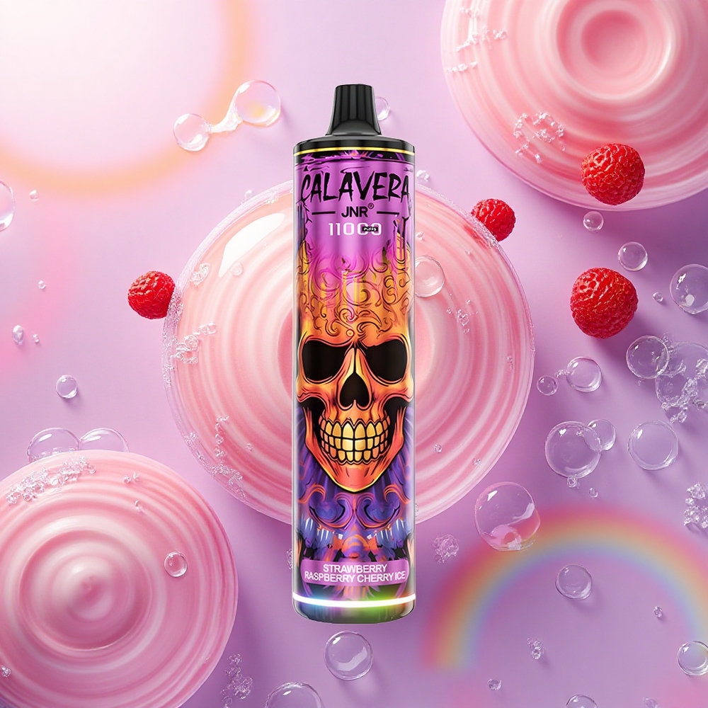 JNR Calavera 11000 Fragola Lampone Ciliegia Ghiaccio con Batteria 850mAh e Nicotina 0% 2% 5%