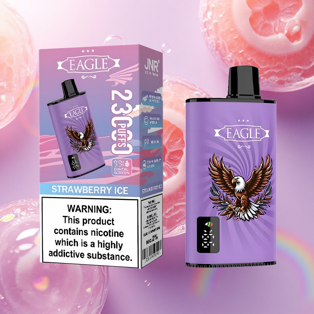 JNR EAGLE Smart 23000 Gelato alla Fragola con Schermo Digitale e Coil Mesh 1.0ohm