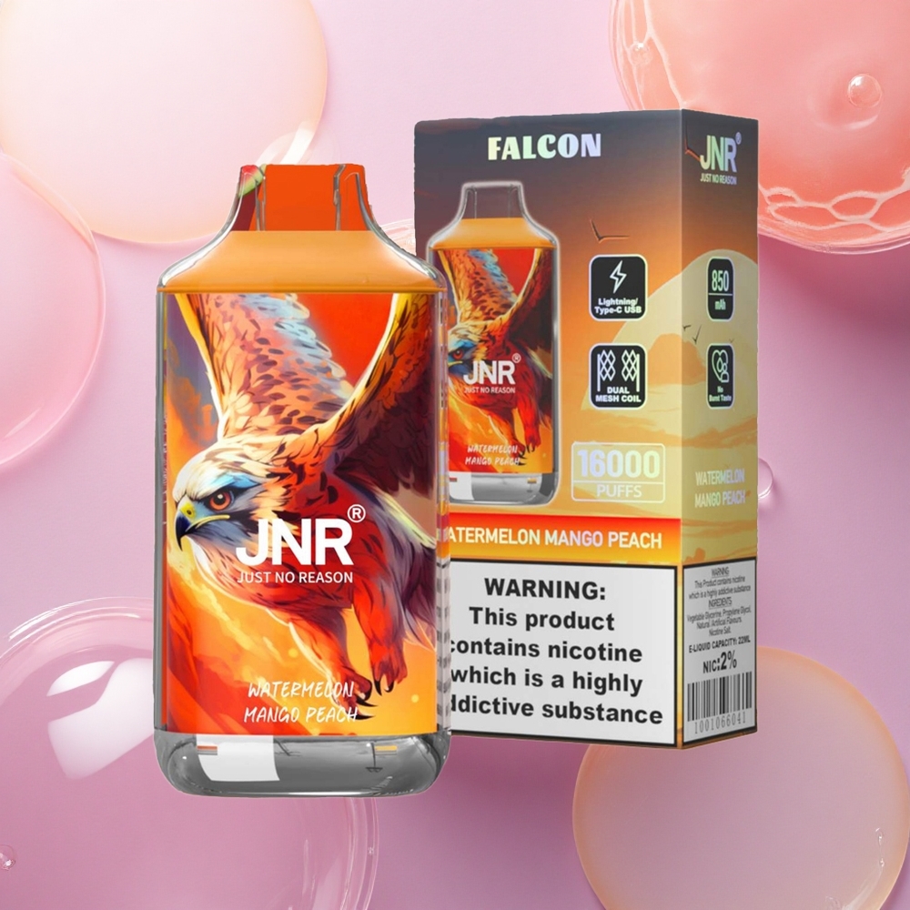 JNR Falcon 16000 Anguria Mango Pesca con Display LED Intelligente e Capacità Batteria 850 mAh