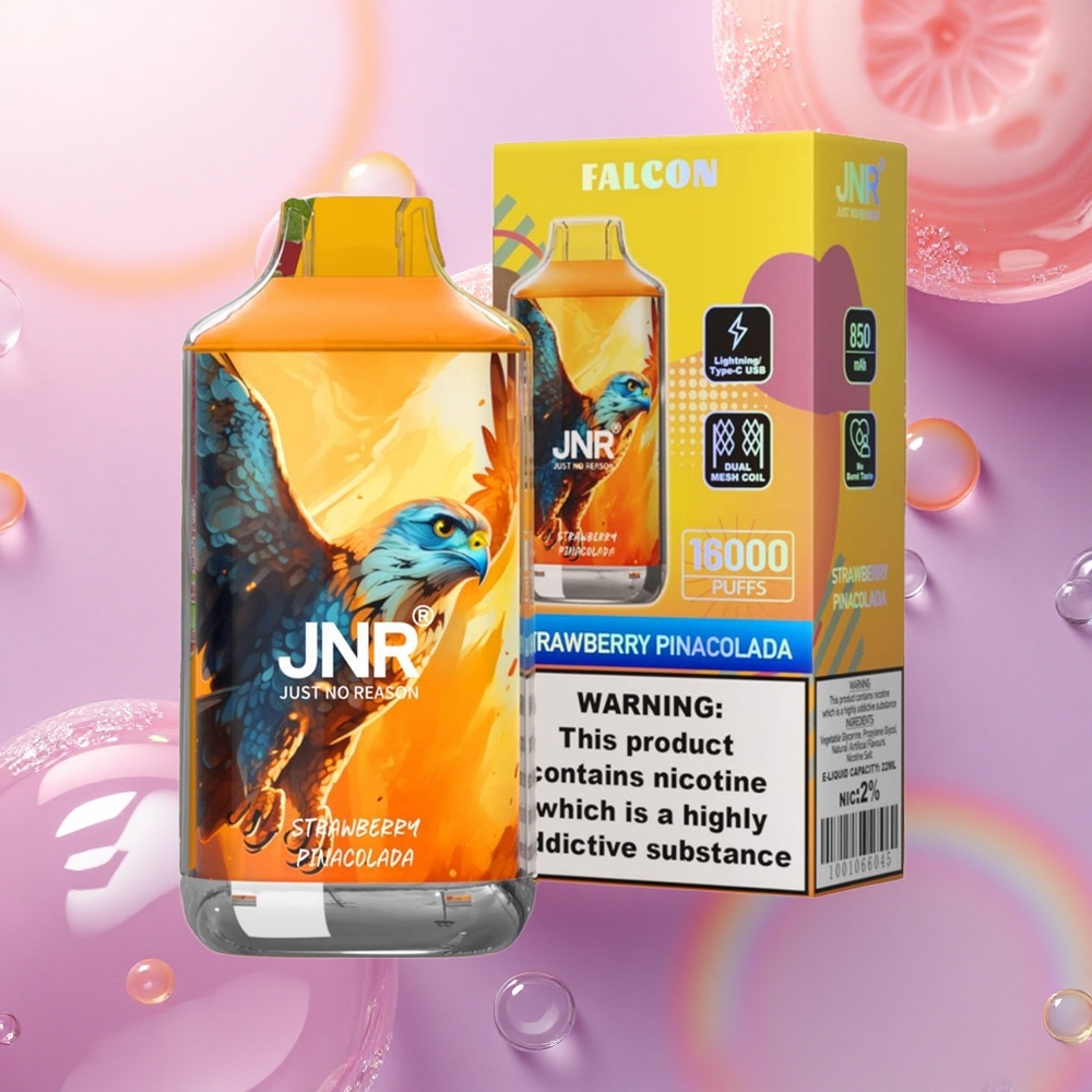 JNR Falcon 16000 Fragola Pina Colada 850 mAh Dual Mesh 22ml Nicotina 0% 2%