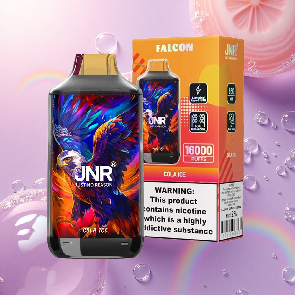 JNR Falcon 16000 Ghiaccio di Cola 850 mAh 22ml Dual Mesh 0% Nicotina