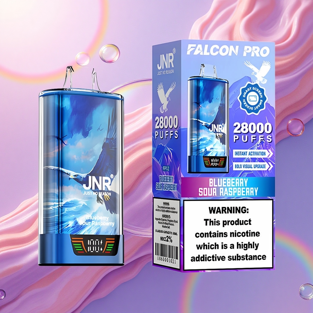 JNR Falcon Pro 28000 Lampone Acido Mirtillo 5% Nicotina 950mAh Dual Mesh