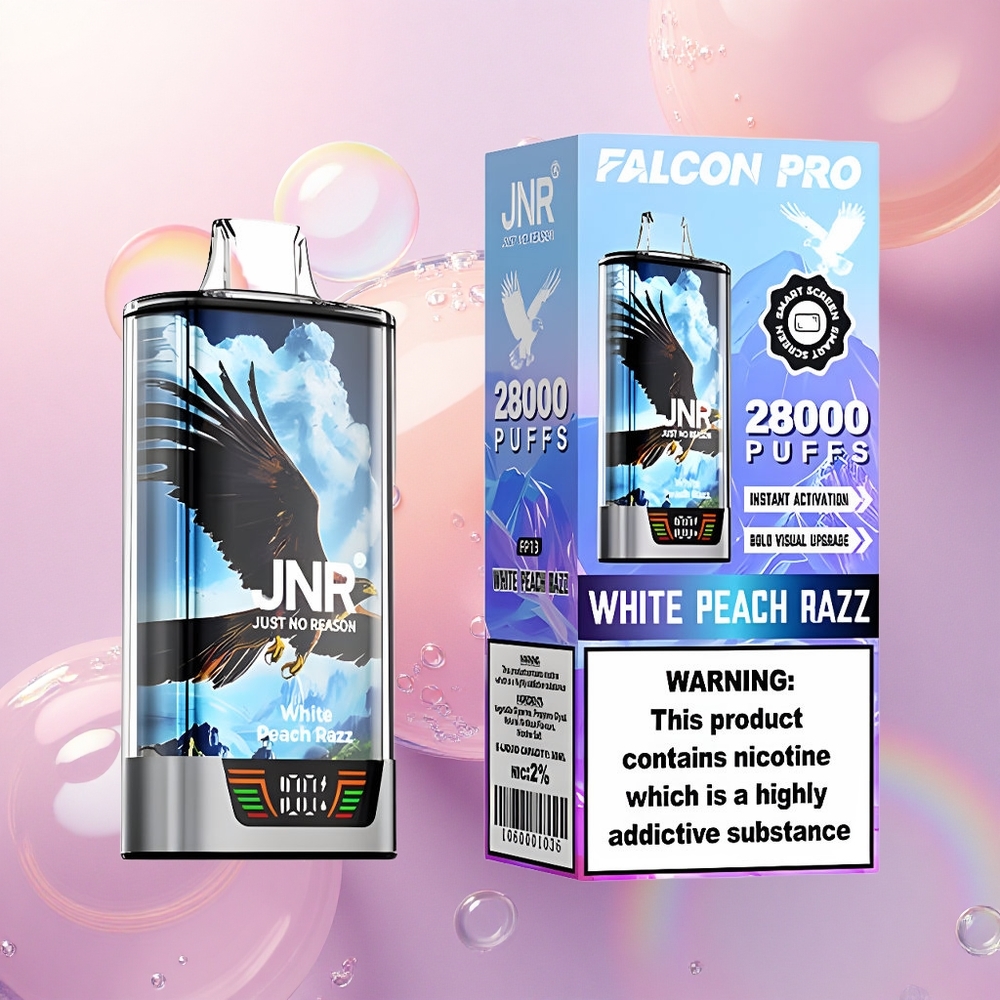 JNR Falcon Pro 28000 Pesca Bianca Lampone con 5% Nicotina e 950mAh