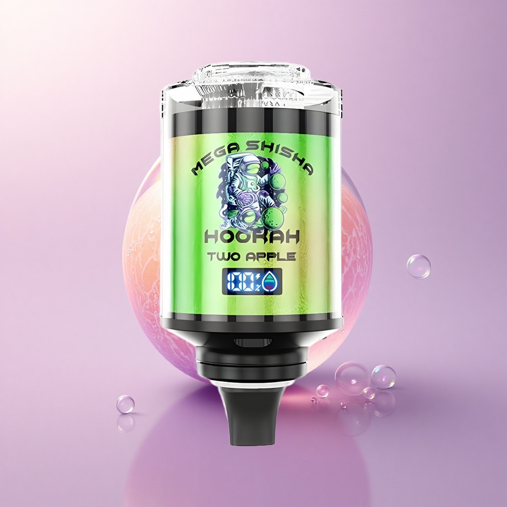 JNR Mega Shisha Hookah 100K Due Mele Luce Interattiva 2200mAh Flusso Aria Regolabile