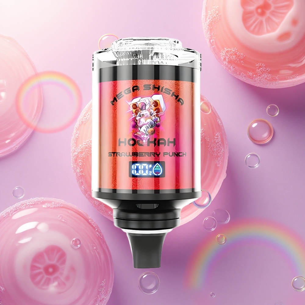 JNR Mega Shisha Hookah 100K Fragola Pugno con 2200mAh e 2% nicotina