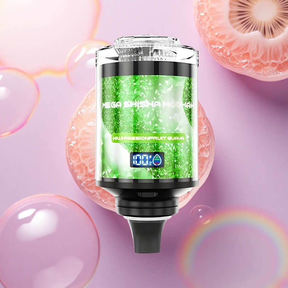 JNR Mega Shisha Hookah 100K Kiwi Maracuja Guava 2200mAh Tipo-C 2% nicotina