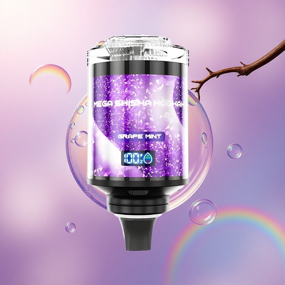 JNR Mega Shisha Hookah 100K Menta Uva 2200mAh 2% Nicotina