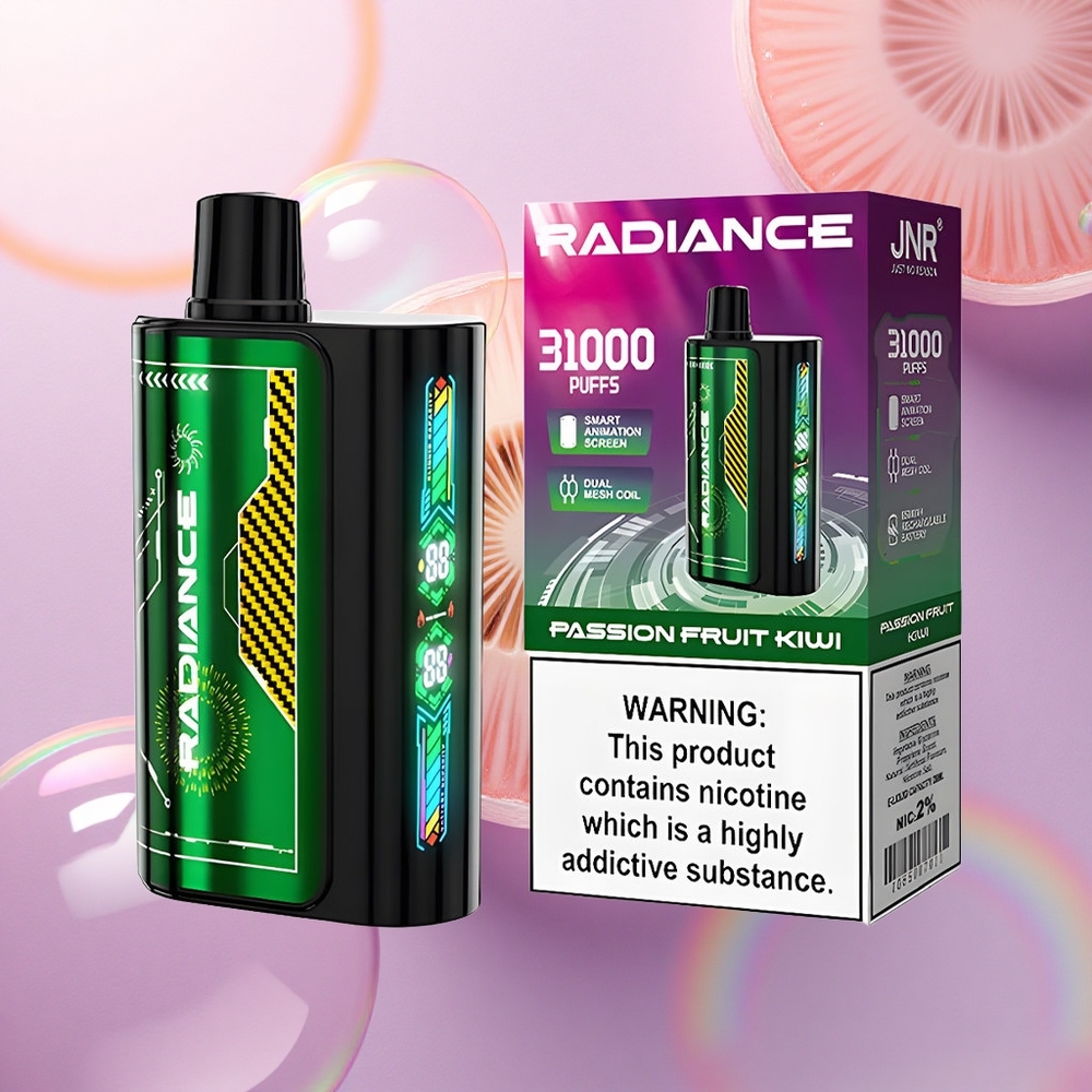 JNR Radiance 31000 Frutto della Passione Kiwi con Schermo Animato e 950 mAh