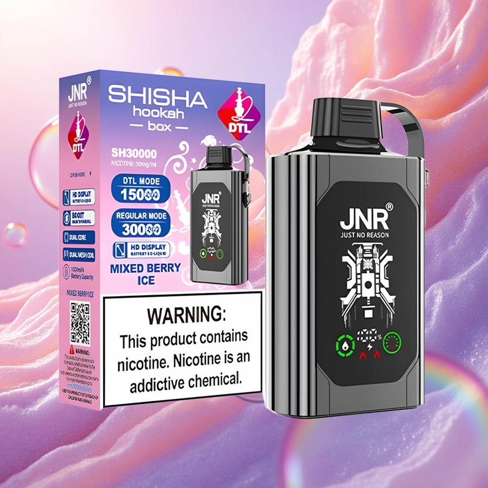 JNR Shisha Hookah Box 20500 Gelato di Frutti di Bosco con Dual Mesh Coil e 1000mAh