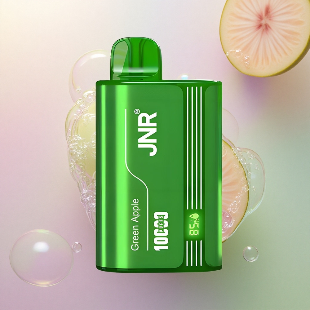 JNR Tank 10000 Mela Verde Pesca Pera con Display Digitale e Dual Mesh Coil