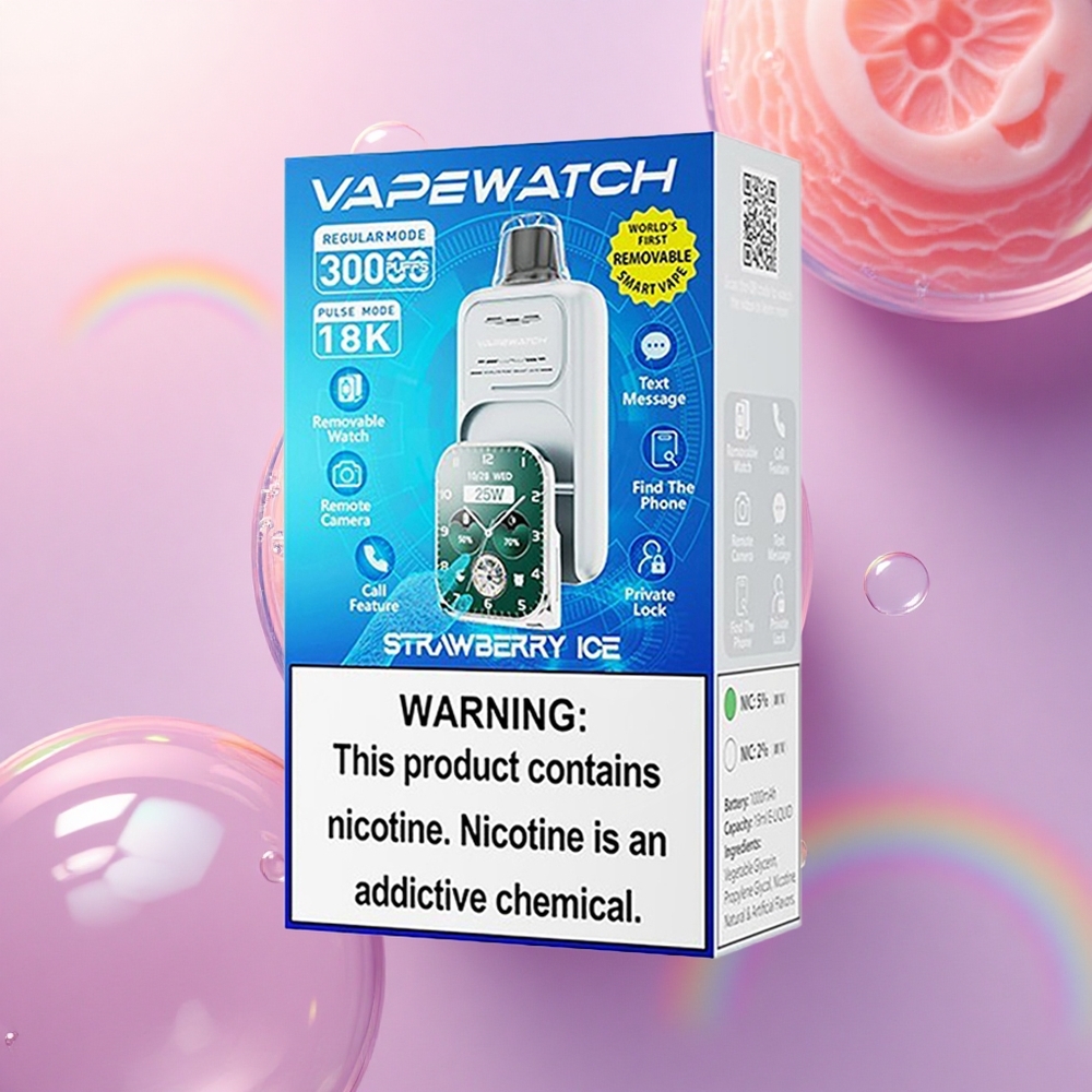 JNR VapeWatch 30000 Fragola Ghiaccio 19mL 5% Nicotina 1000mAh