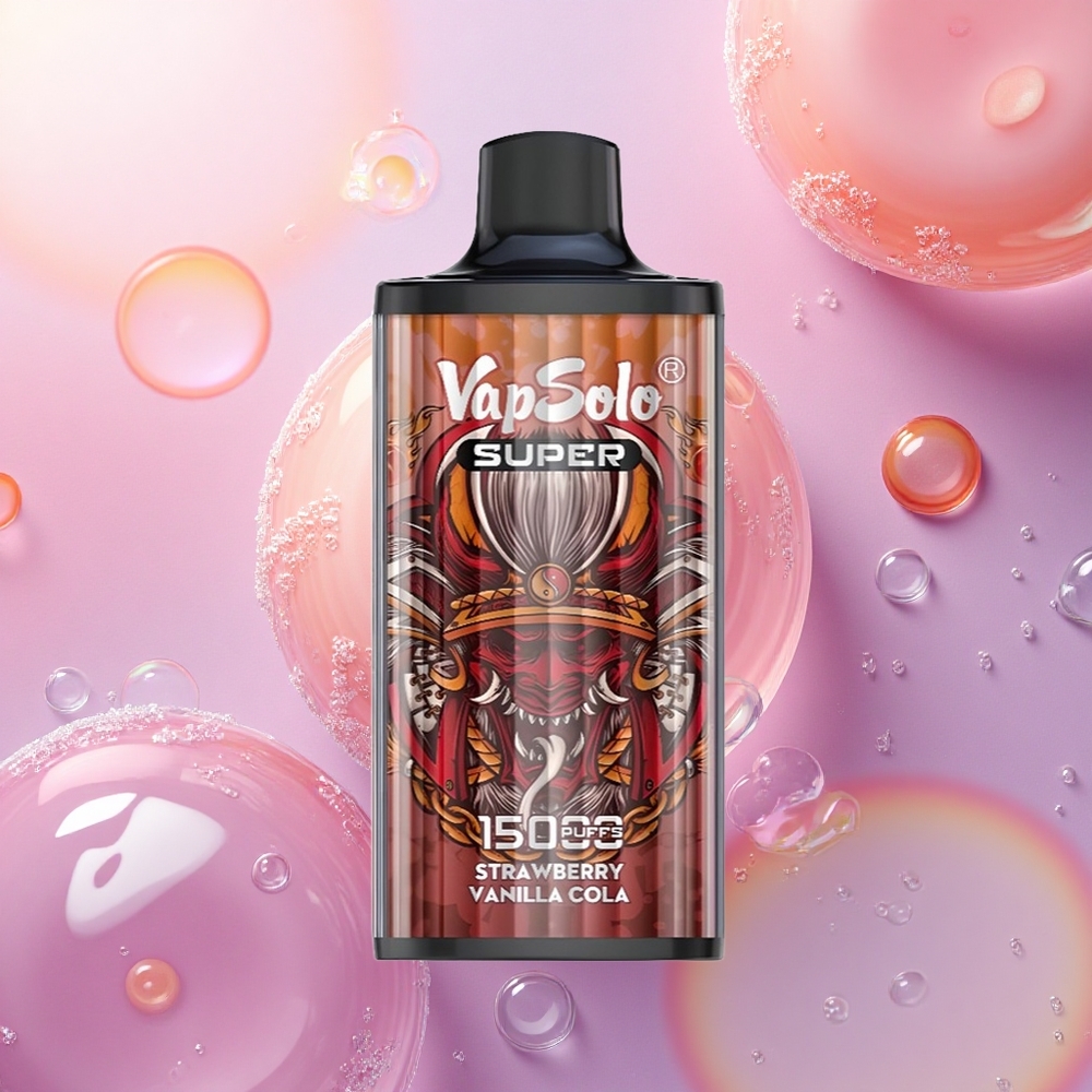 Vapsolo Super 15000 Puffs Fragola Vaniglia Cola 40ml 20mg nicotina 850mAh