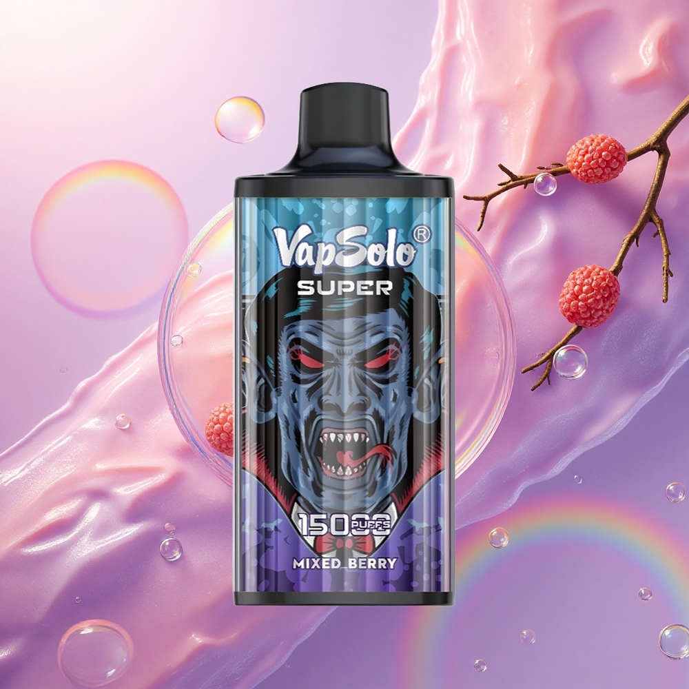 Vapsolo Super 15000 Puffs Mirtilli Misti 40ml Nicotina 20mg/ml 850mAh