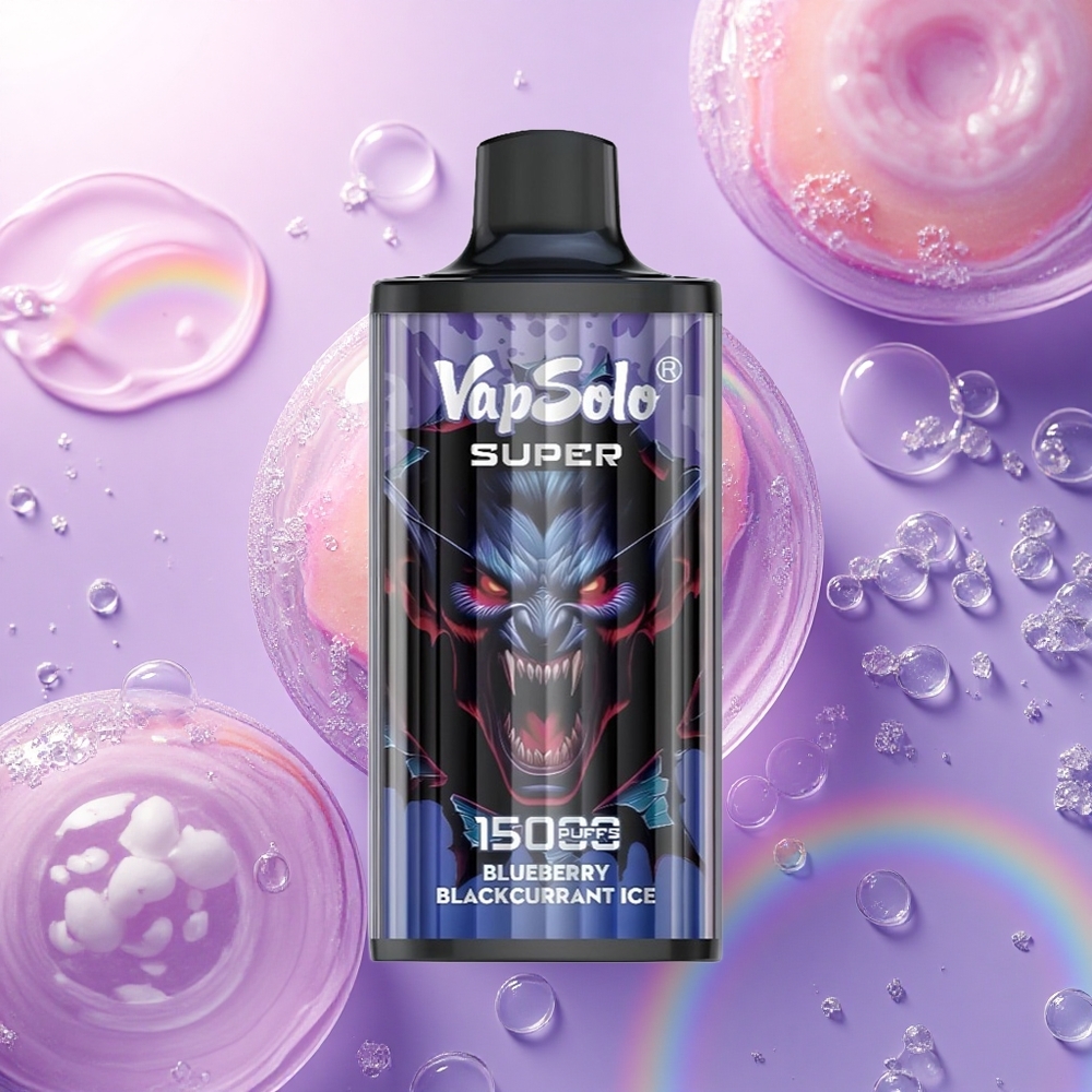 Vapsolo Super 15000 Puffs Mirtillo Ribes Nero Ghiaccio 40ml 850mAh