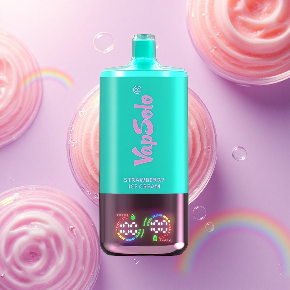 Vapsolo Triple 30000 Puffs Gelato alla Fragola con 40ml di E-Liquido e Nicotina 20mg/ml
