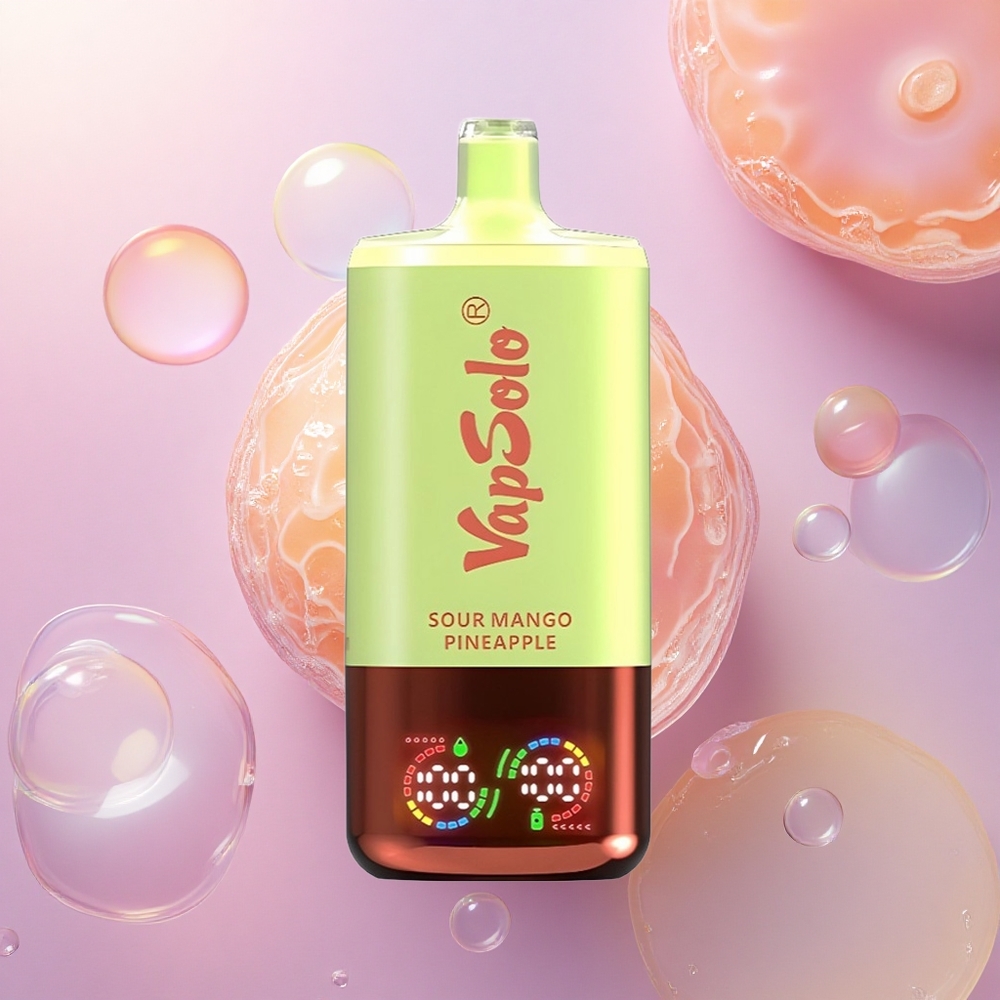 Vapsolo Triple 30000 Puffs Mango Ananas Aspro con 40ml di E-Liquido e Nicotina 20mg/ml