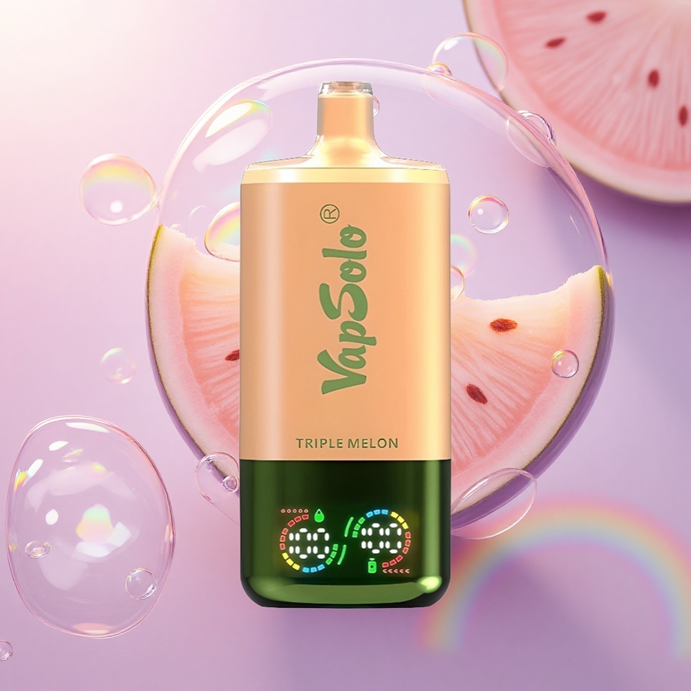 Vapsolo Triple 30000 Puffs Melone Triplo con 40ml e Nicotina 20mg/ml